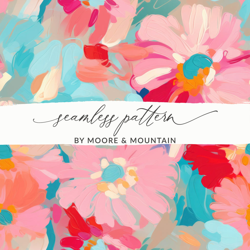 Colorful Floral Seamless Pattern By Moore & Mountain