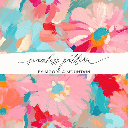 Colorful Floral Seamless Pattern By Moore & Mountain