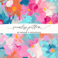 Colorful Abstract Flower Seamless Pattern Artwork