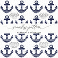 Navy Blue Anchor Seamless Pattern by Moore and Mountain