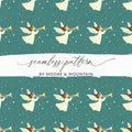 Angelic Trumpet Players Starry Sky Seamless Pattern Digital - Moore and Mountain