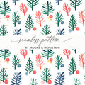 Artistic Watercolor Trees and Dots Patterned Design Digital - Moore and Mountain