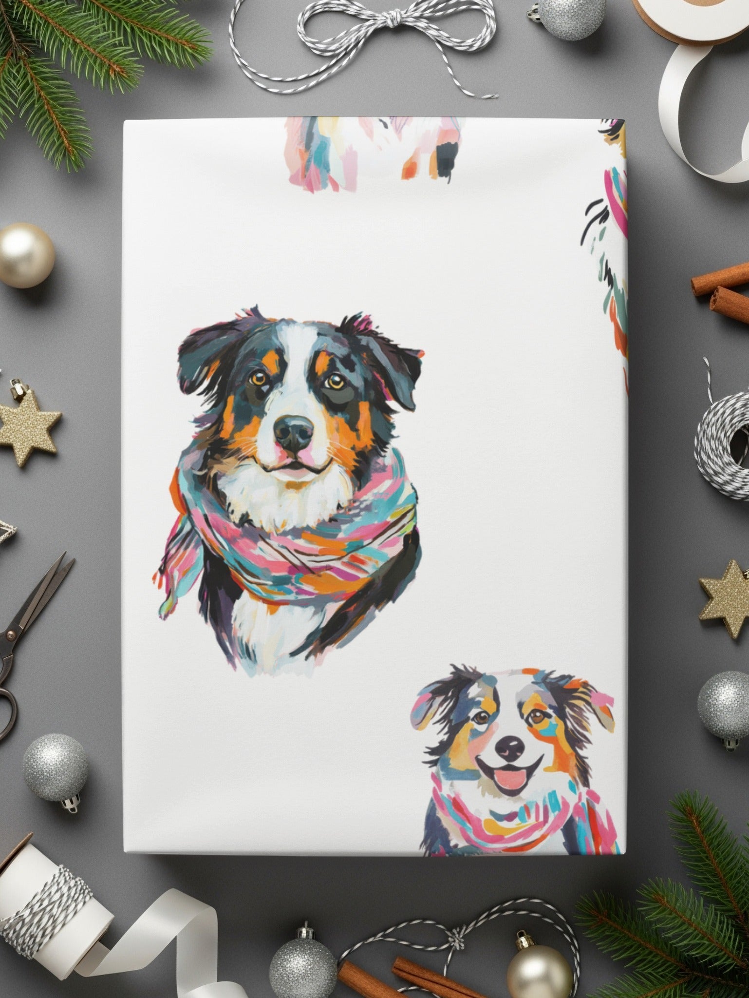 Australian Shepherd Dog Digital Paper, Seamless Dog Pattern, Pet Animal Fabric Design, Dog Breed Pattern, Dog Lover Gift, Commercial Use - Moore and Mountain
