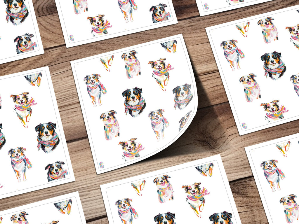 Australian Shepherd Dog Digital Paper, Seamless Dog Pattern, Pet Animal Fabric Design, Dog Breed Pattern, Dog Lover Gift, Commercial Use - Moore and Mountain