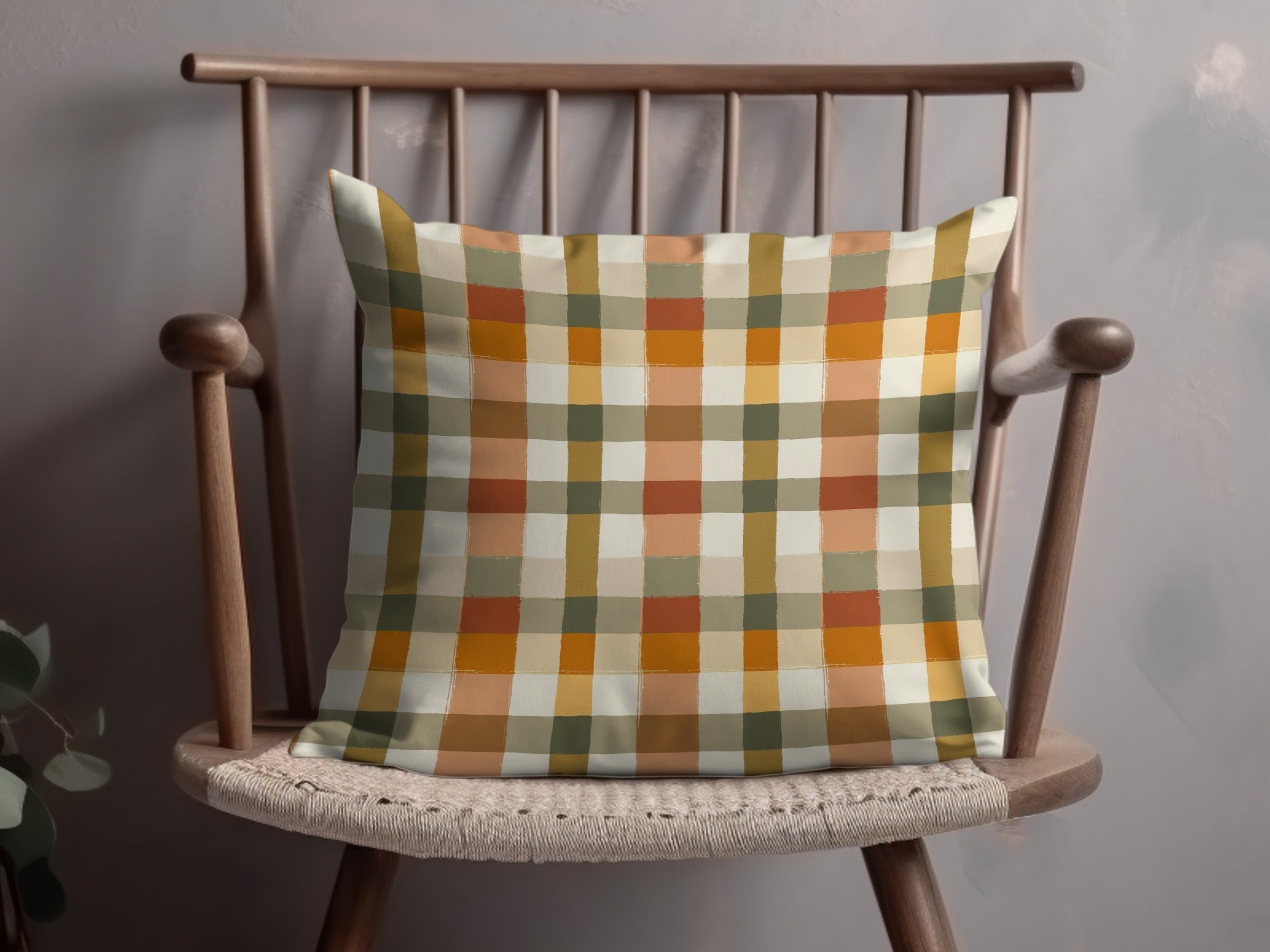 Earth Tone Plaid T-Shirt Digital File, Brown Tan Check Pattern, Seamless Plaid Design, Apparel, Home Decor, Fabric Pattern T-Shirt - Moore and Mountain