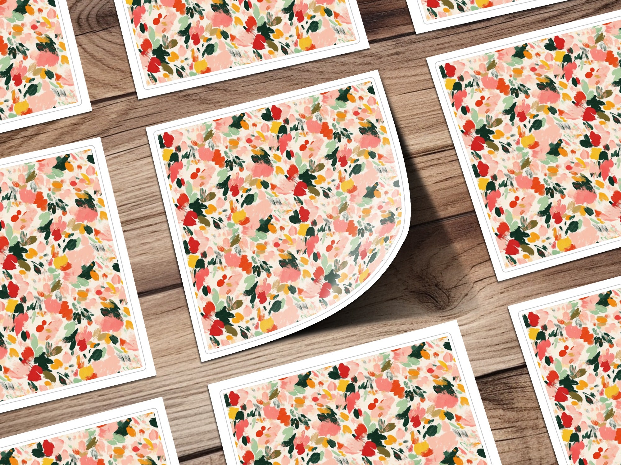 Vibrant Abstract Floral Pattern Design Decorative Sheet