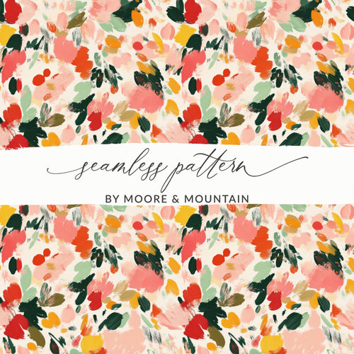 Watercolor Floral Abstract Seamless Pattern Design