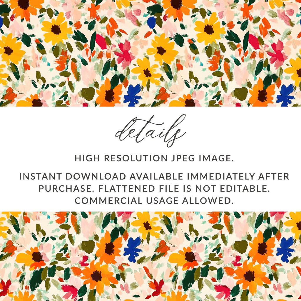 High Resolution Floral Pattern Digital Download