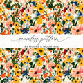 Colorful Abstract Flower Seamless Pattern Design