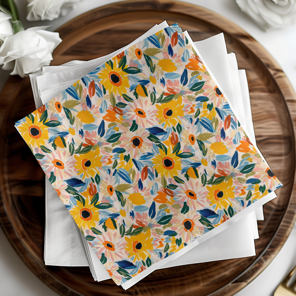 Colorful Floral Napkin Set Perfect for Any Occasion