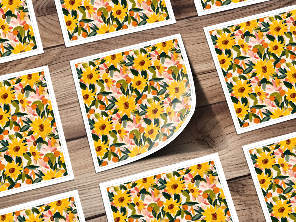 Bright and Cheerful Floral Patterned Paper Product
