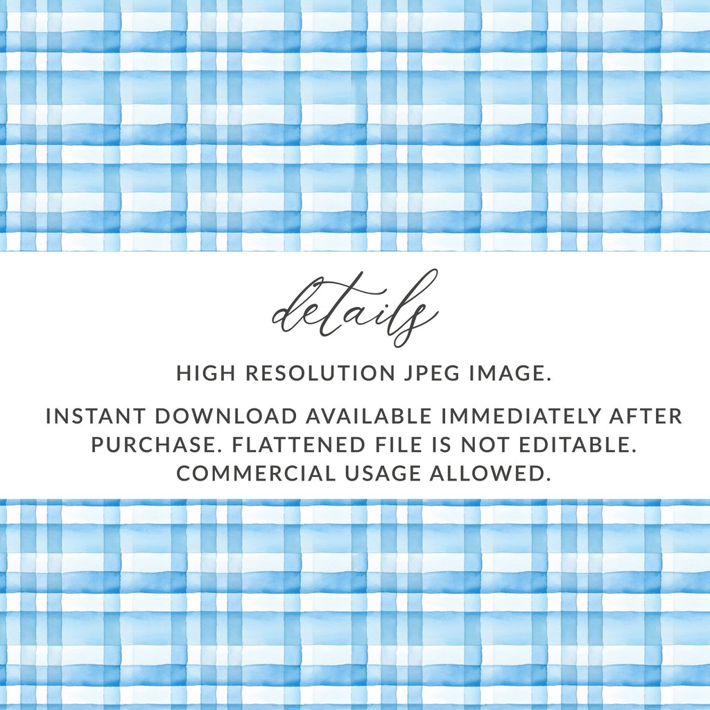 Instant Download Blue Plaid High Resolution JPEG Image