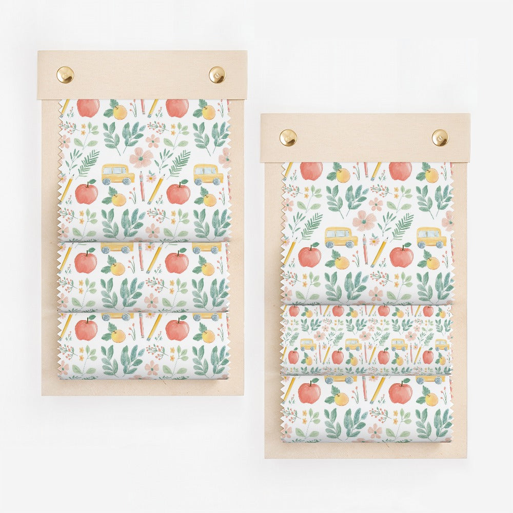 Colorful Nature and Car Pattern Fabric Swatch Set