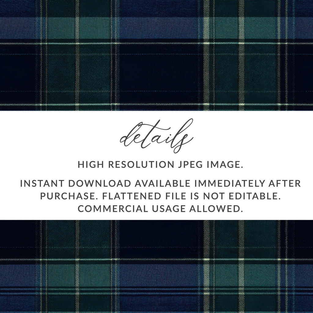 Beautiful Classic Seamless Navy Blue Tartan Design - Moore and Mountain