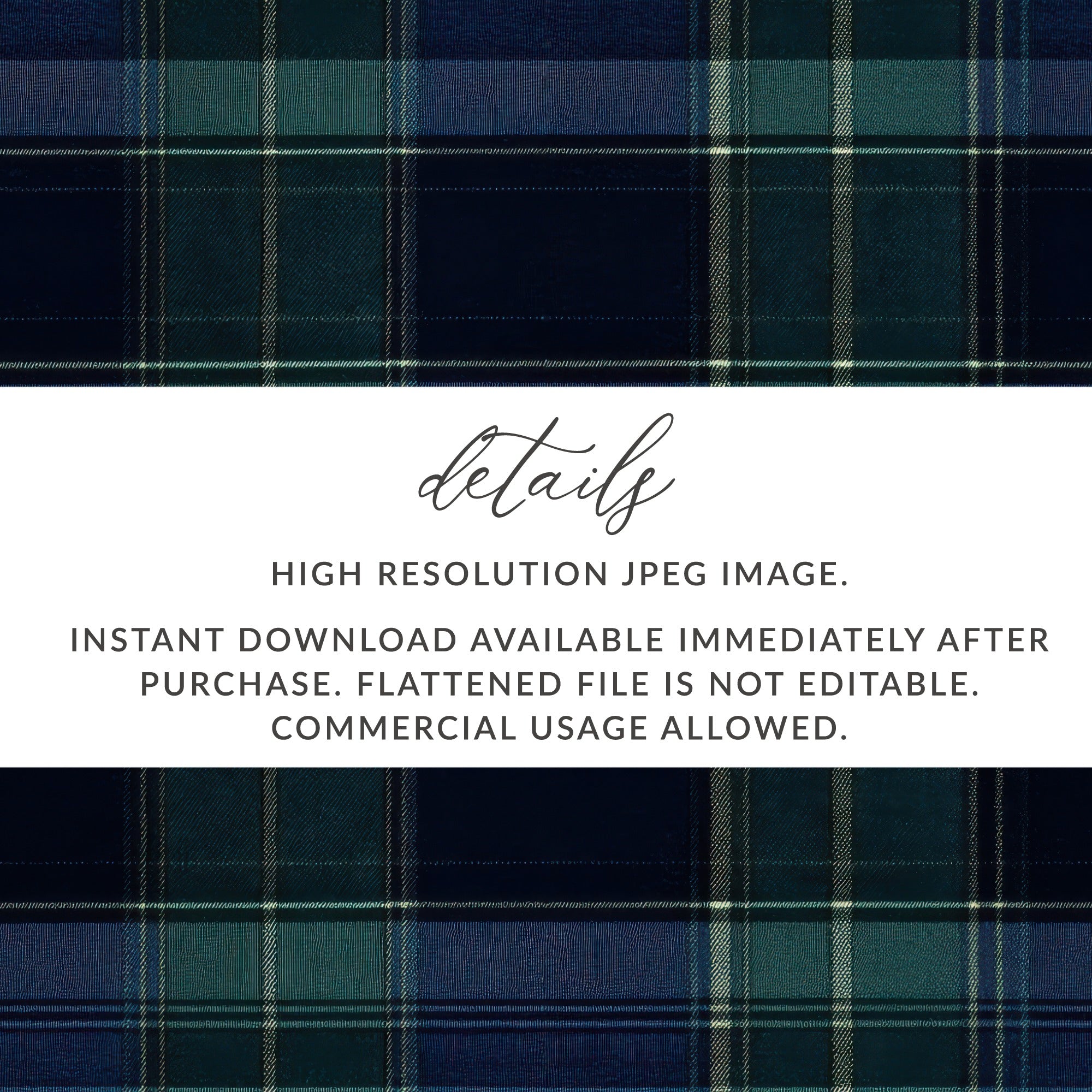 Beautiful Classic Seamless Navy Blue Tartan Design - Moore and Mountain