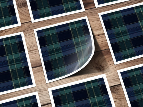 Beautiful Classic Seamless Navy Blue Tartan Design - Moore and Mountain
