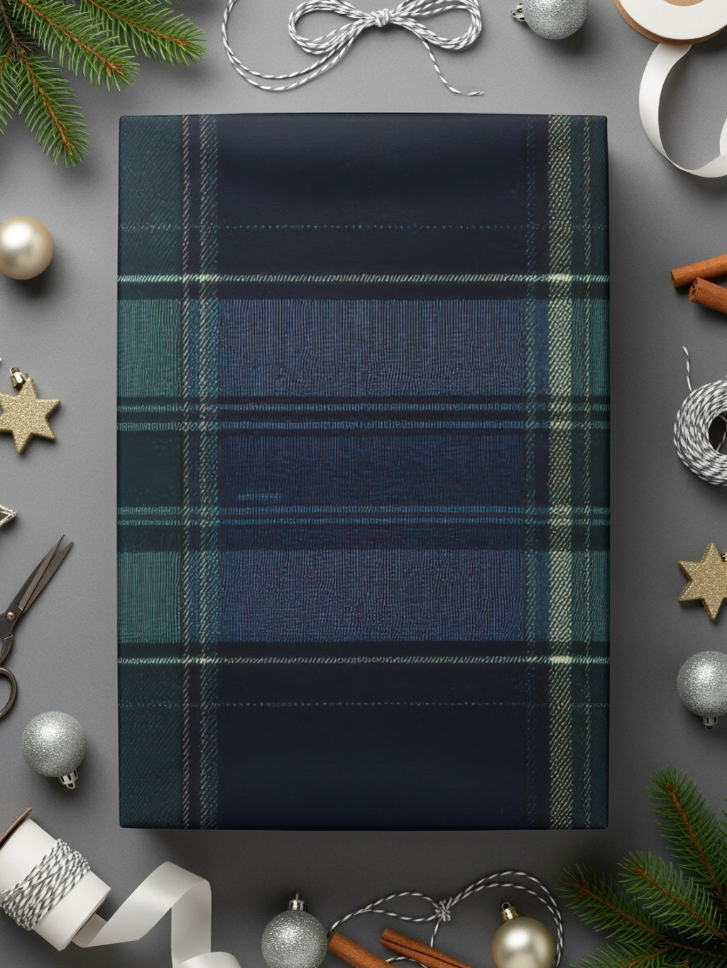 Beautiful Classic Seamless Navy Blue Tartan Design - Moore and Mountain