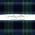 Beautiful Classic Seamless Navy Blue Tartan Design - Moore and Mountain