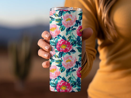 Beautiful Floral Print With Dark Green Leaves Digital - Moore and Mountain