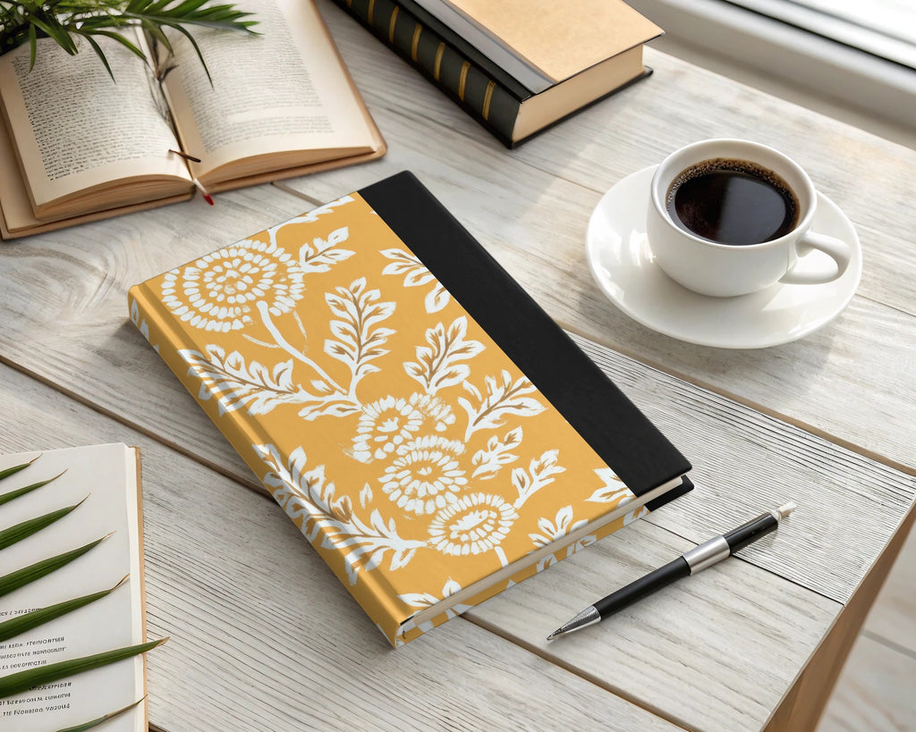 Beautiful Yellow Kalamkari Dandelion Seamless Pattern - Moore and Mountain