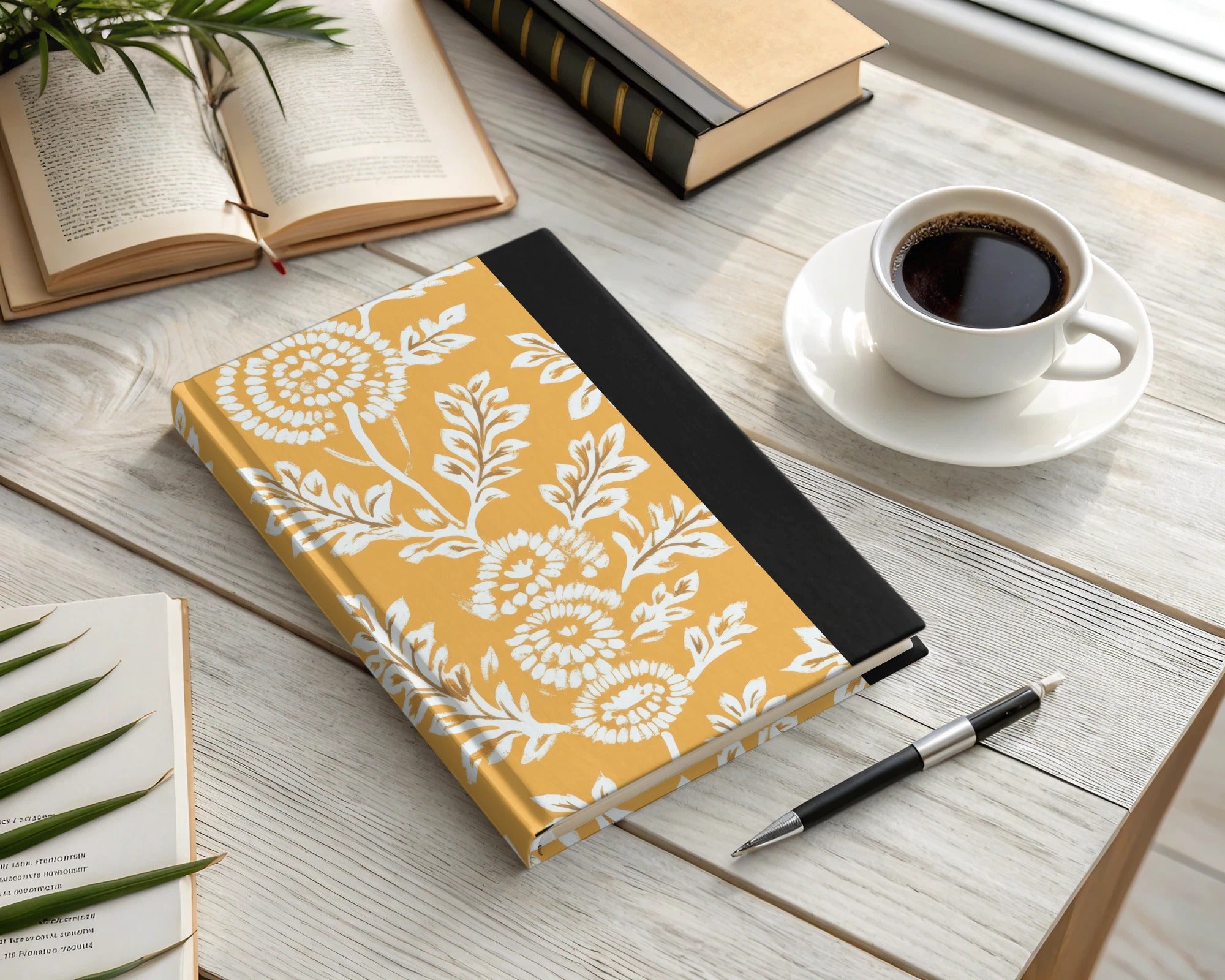 Beautiful Yellow Kalamkari Dandelion Seamless Pattern - Moore and Mountain