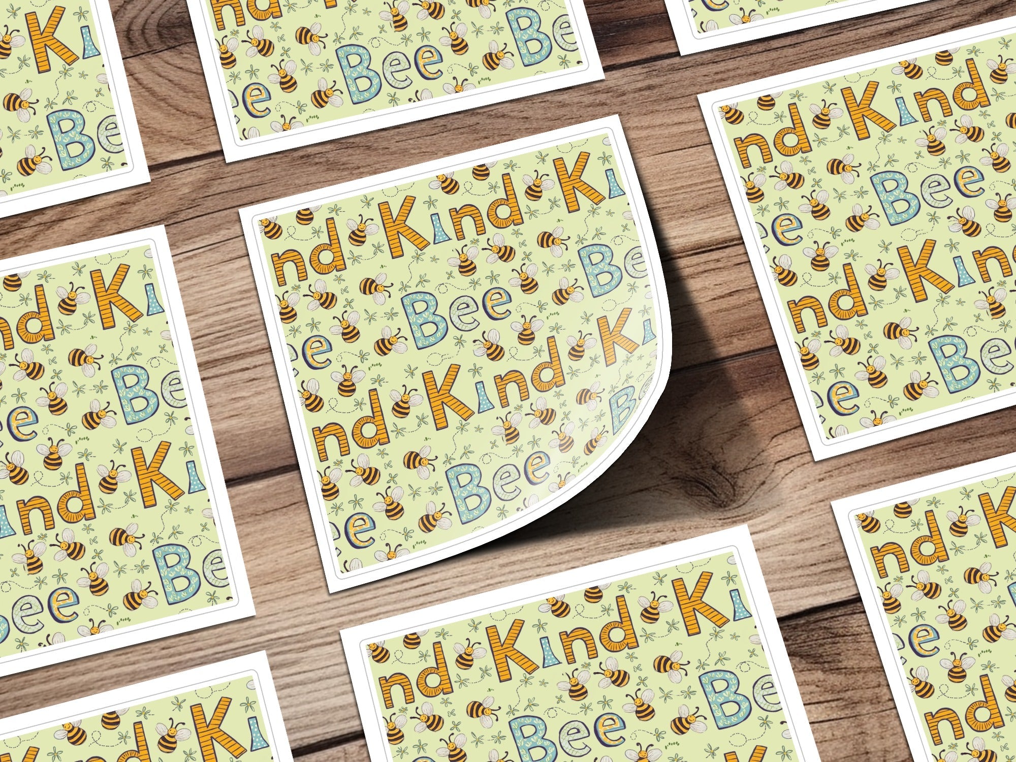 Bee Kind Seamless Pattern, Digital Download, Cute Bees, Nursery Print, Digital Paper Pack, Two Scales, Commercial Use, Scrapbook Paper - Moore and Mountain