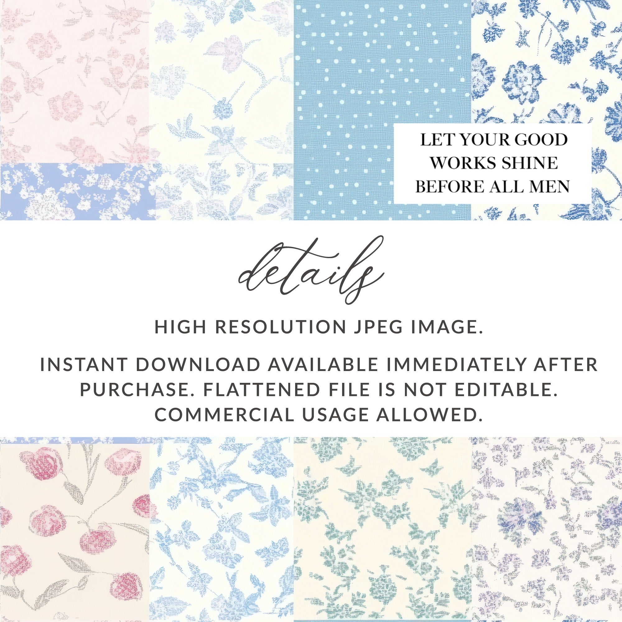 High Resolution JPEG Image for Instant Download