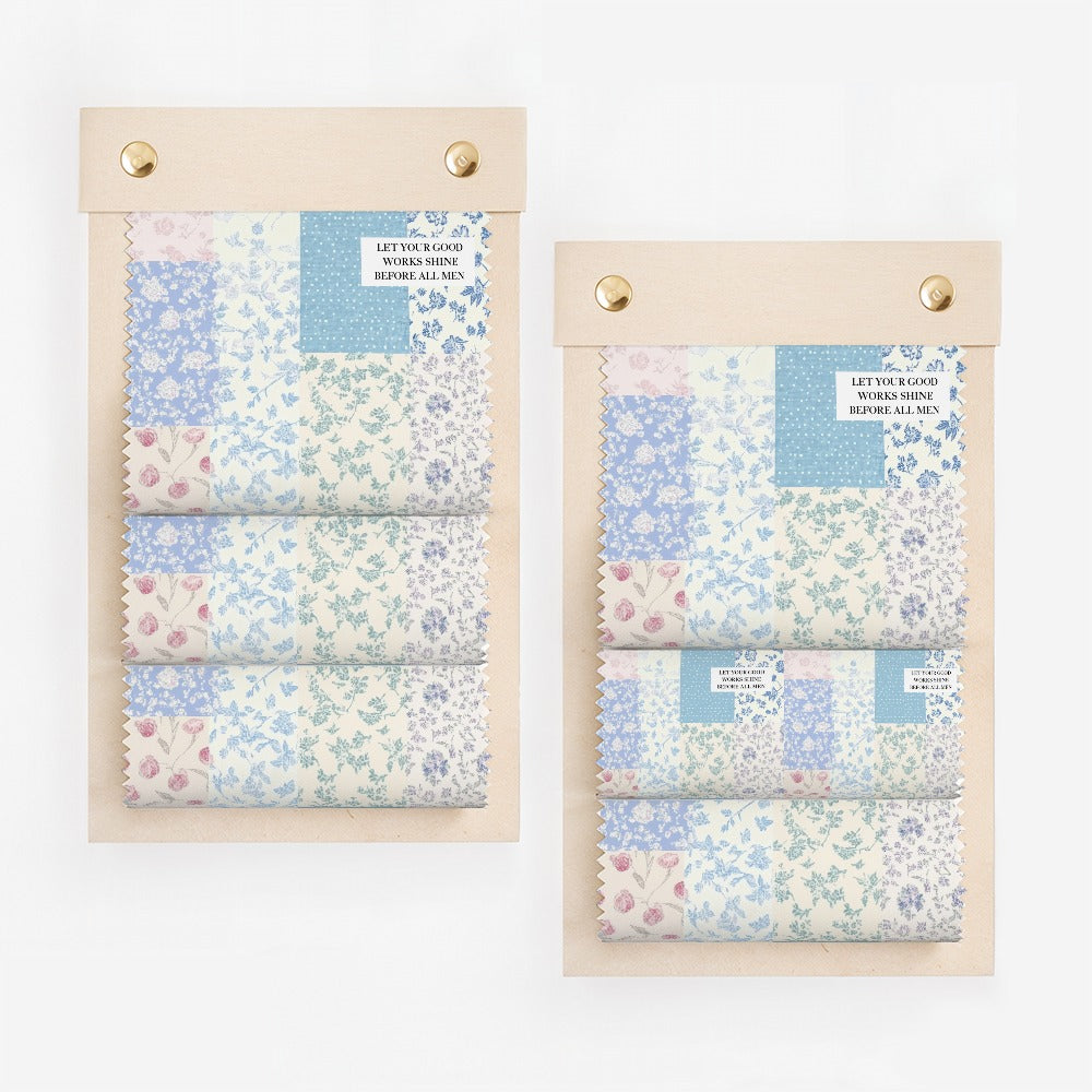 Floral Patterned Fabric Swatch Collection for Sewing Projects