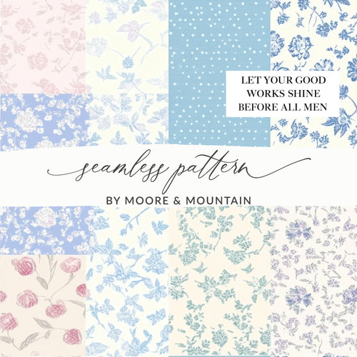 Beautiful Floral and Polka Dot Seamless Pattern