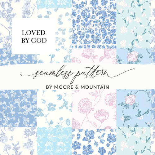 Loved By God Seamless Pattern by Moore and Mountain