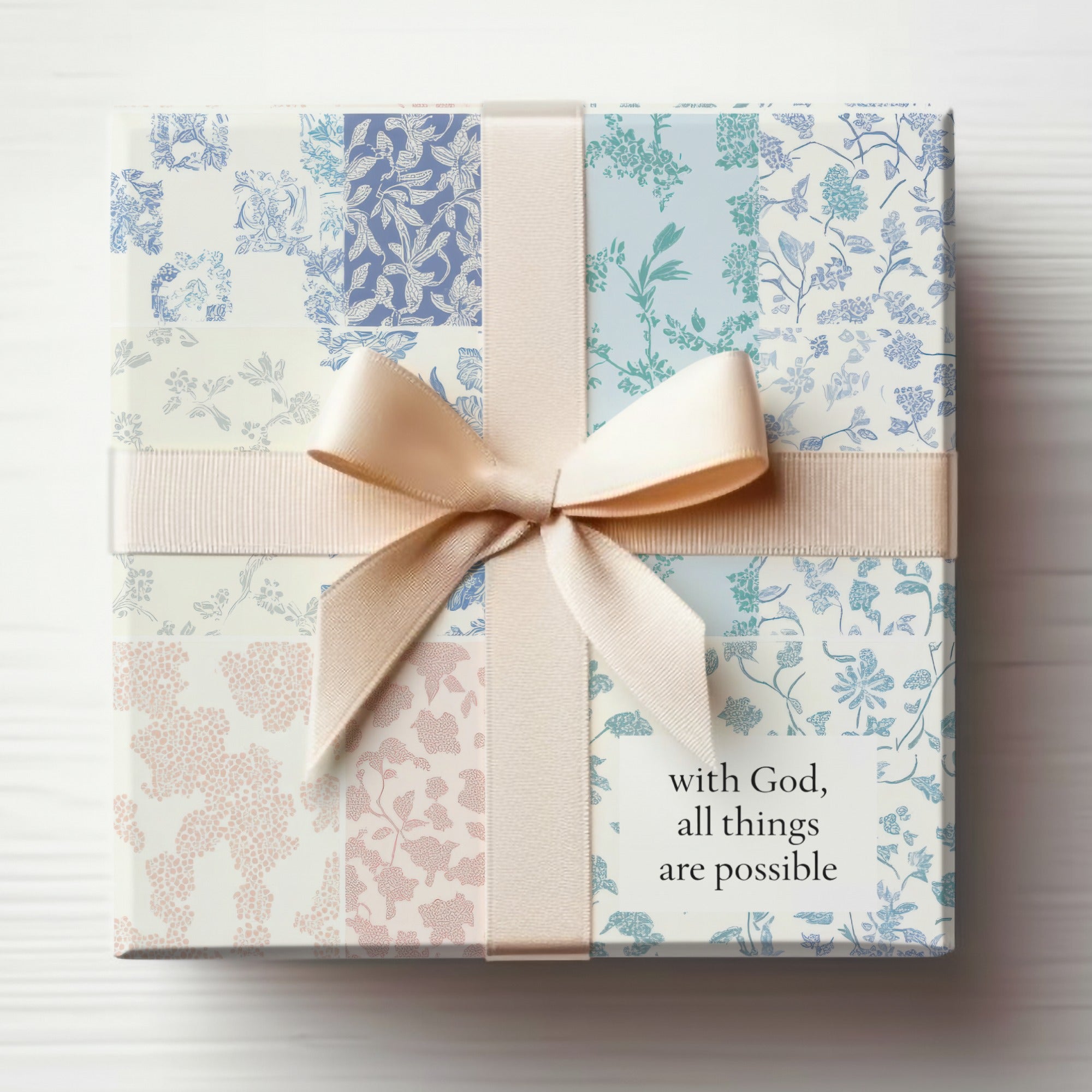 Inspirational Floral Design Gift Wrapping Paper Product
