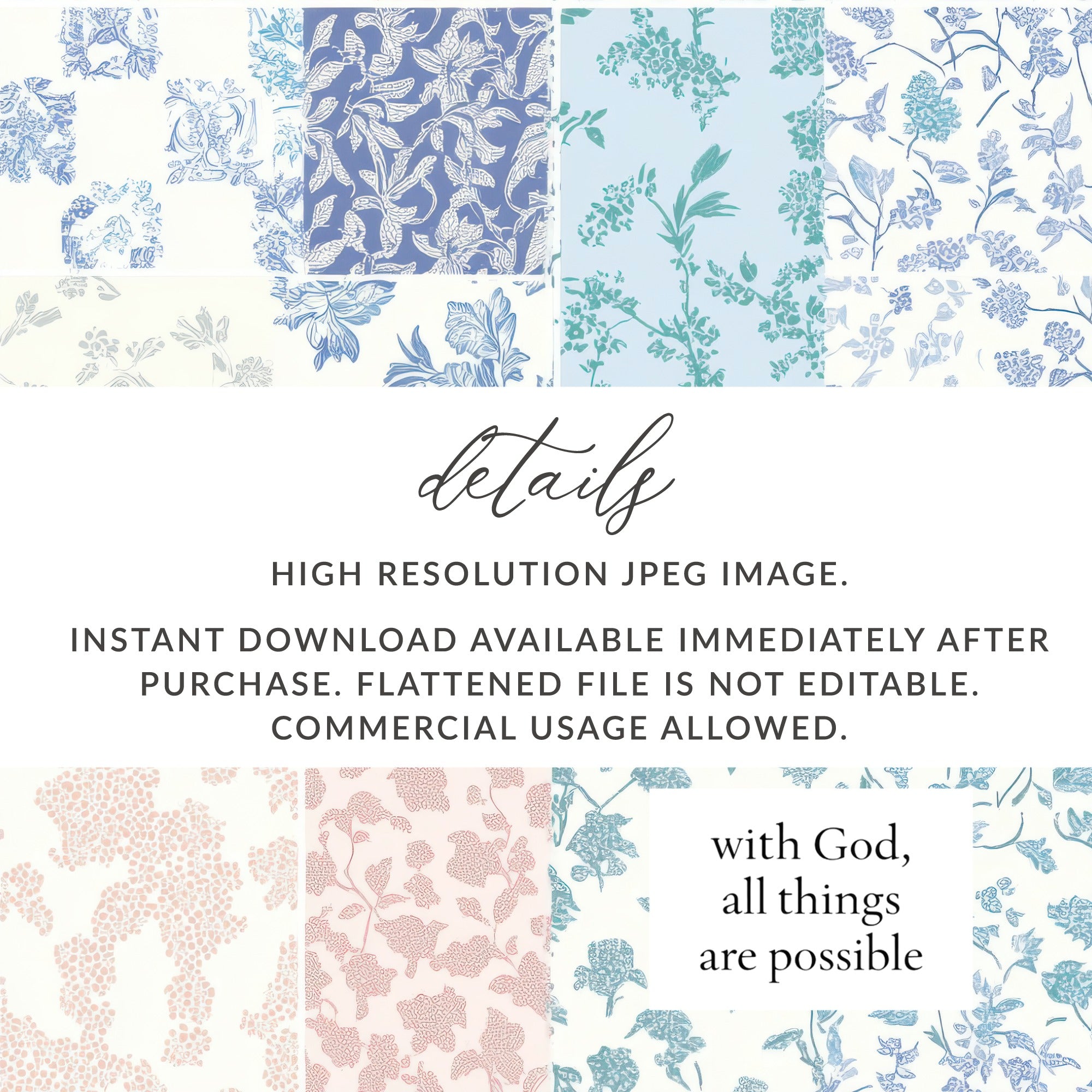 Floral Pattern High Resolution JPEG Image Download