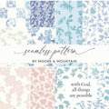 Floral Design Seamless Patterns by Moore & Mountain Seamless