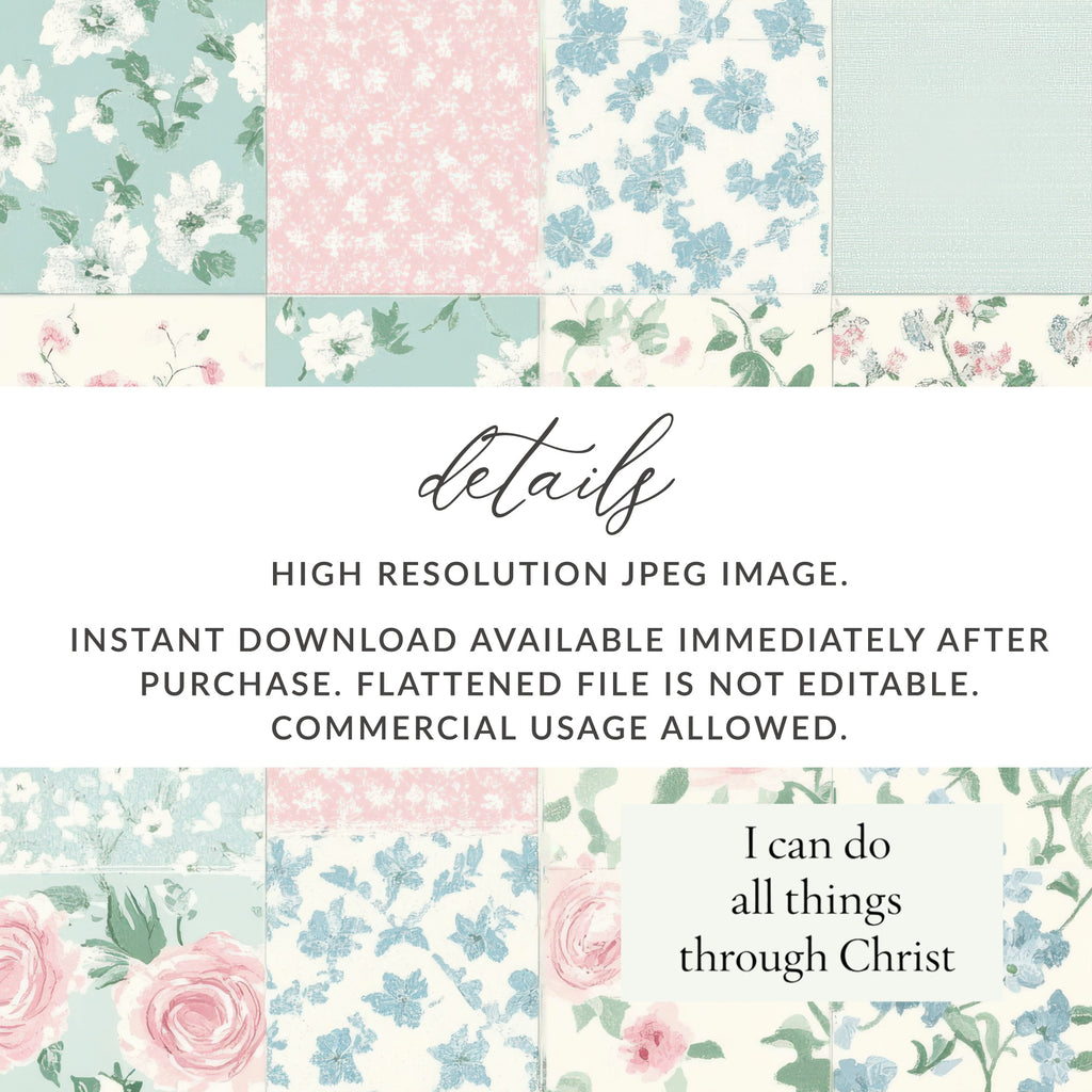High Resolution Floral Pattern Instant Download JPEG File