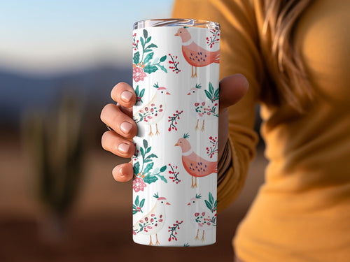 Birds Flowers Repeat Pattern Nature Inspired Design Digital - Moore and Mountain
