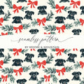 Black Pug Christmas Digital Seamless Pattern, Festive Dog Print, Pet Lover Fabric Design, Holiday Gift Wrap Pattern, 12x12 inches - Moore and Mountain