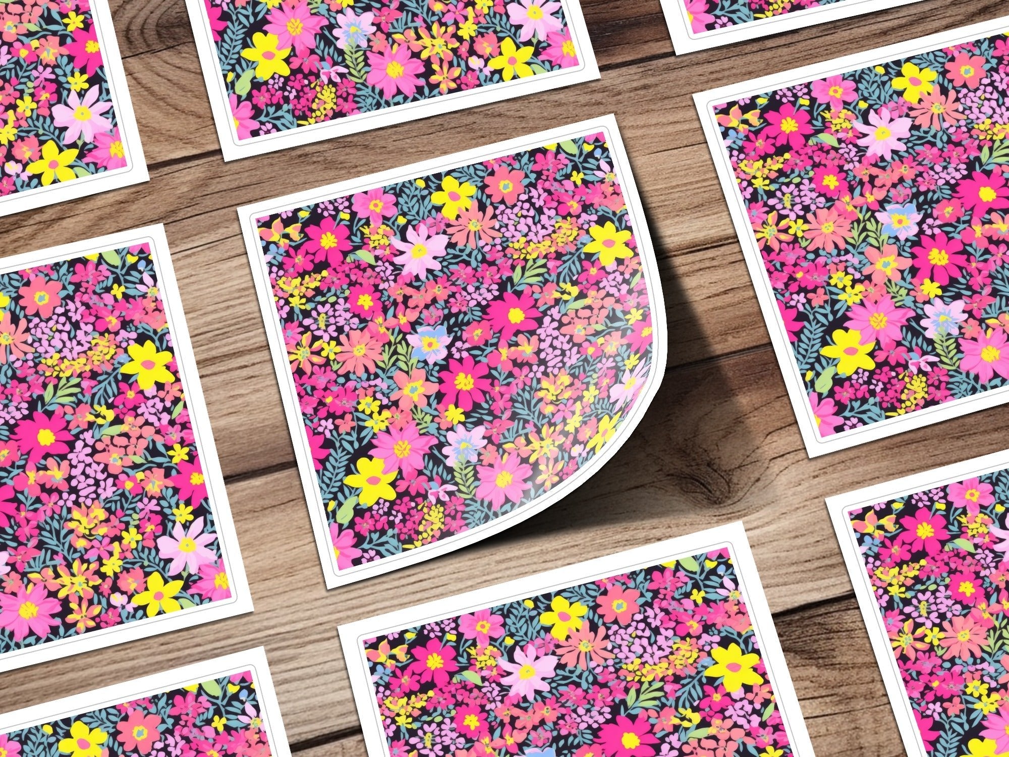 Ditsy Floral Seamless Pattern Digital Paper, Colorful Flower Design, Fabric Print, Digital DownloadFloral Seamless Pattern Digital Paper, Bright Colorful Flowers, Girly Designs, 12x12 JPEG Files, Commercial Use Digital Product - Moore and Mountain