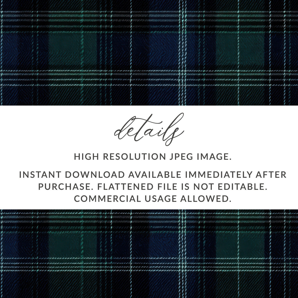Black and Green Mens Scottish Tartan Seamless Digital - Moore and Mountain