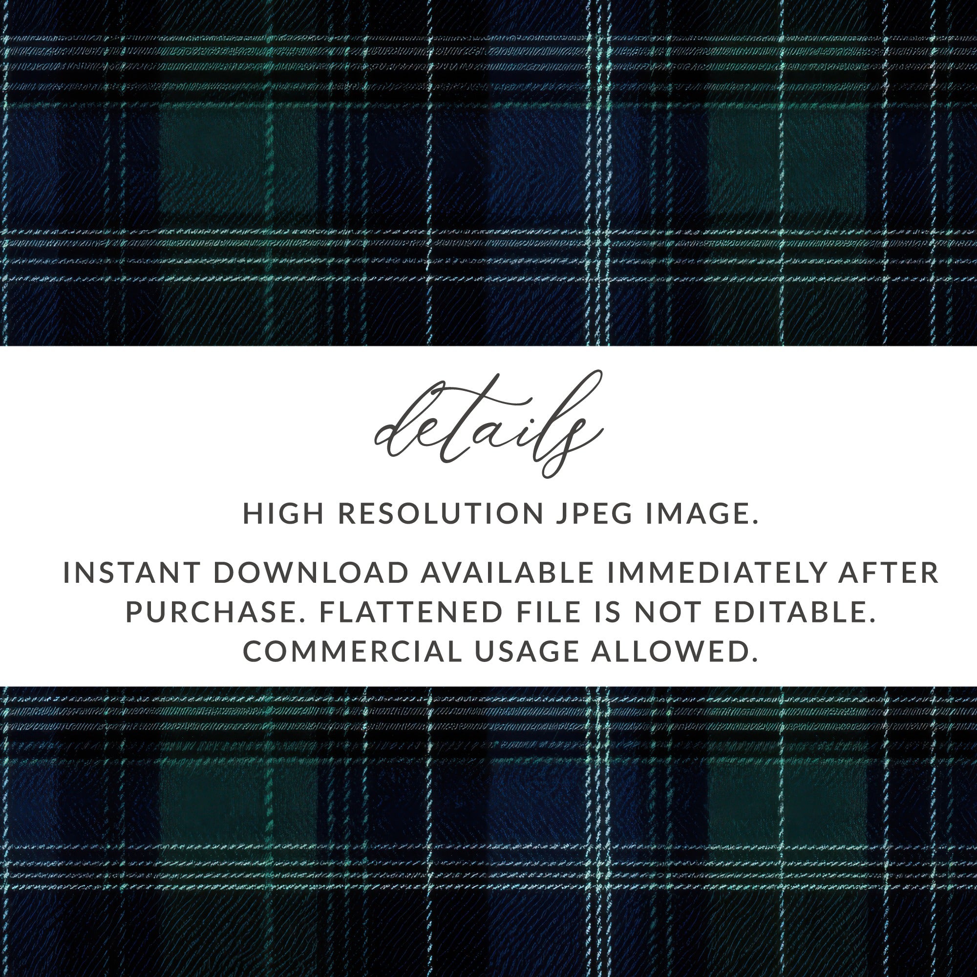 Black and Green Mens Scottish Tartan Seamless Digital - Moore and Mountain