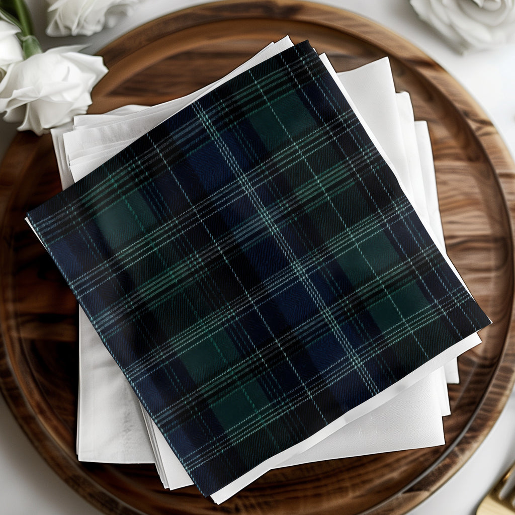 Black and Green Mens Scottish Tartan Seamless Digital - Moore and Mountain