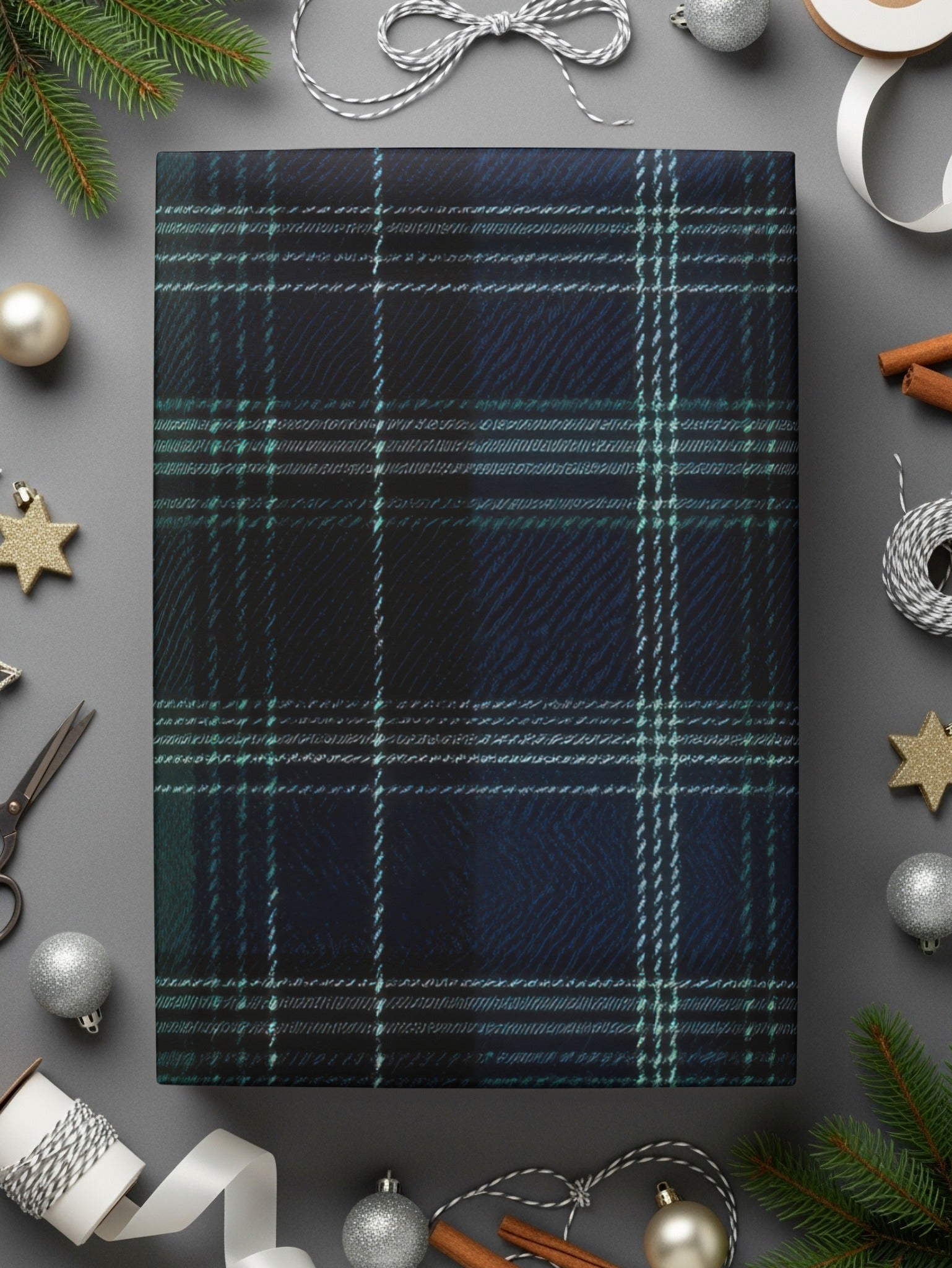 Black and Green Mens Scottish Tartan Seamless Digital - Moore and Mountain