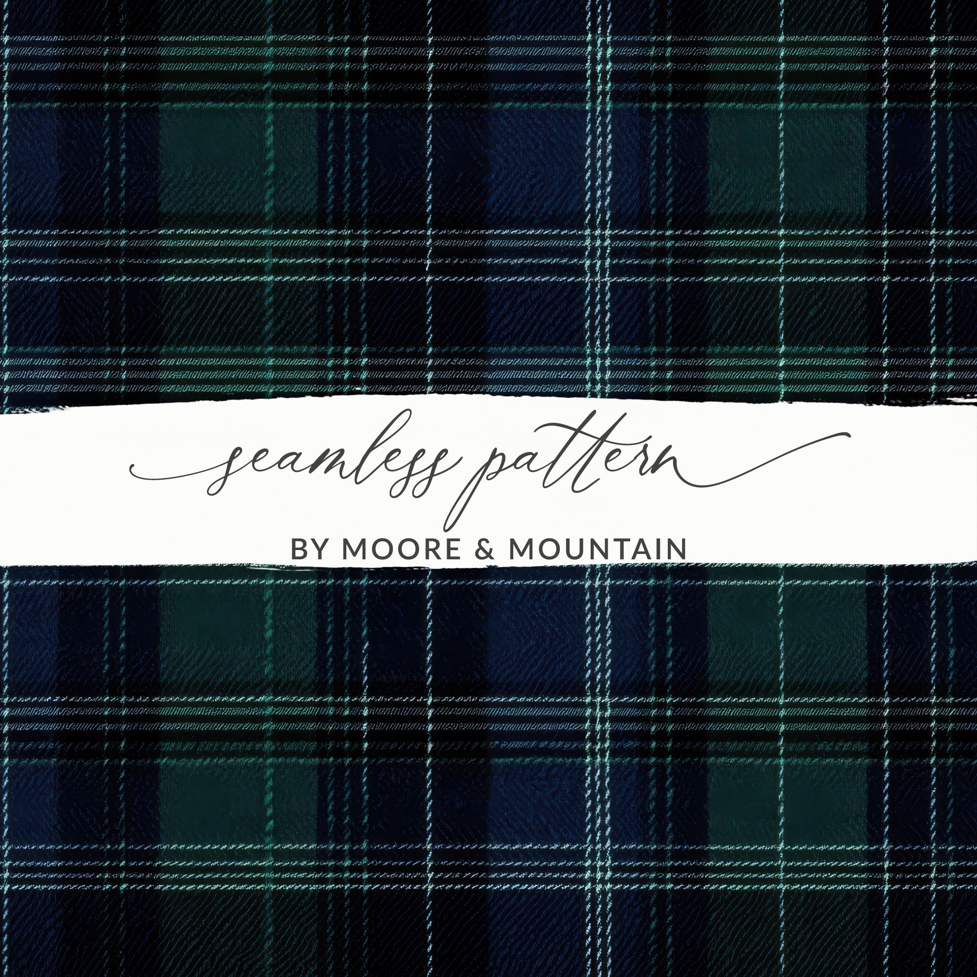 Black and Green Mens Scottish Tartan Seamless Digital - Moore and Mountain