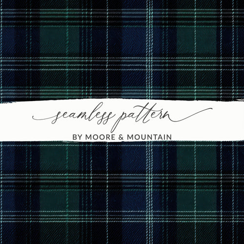 Black and Green Mens Scottish Tartan Seamless Digital - Moore and Mountain