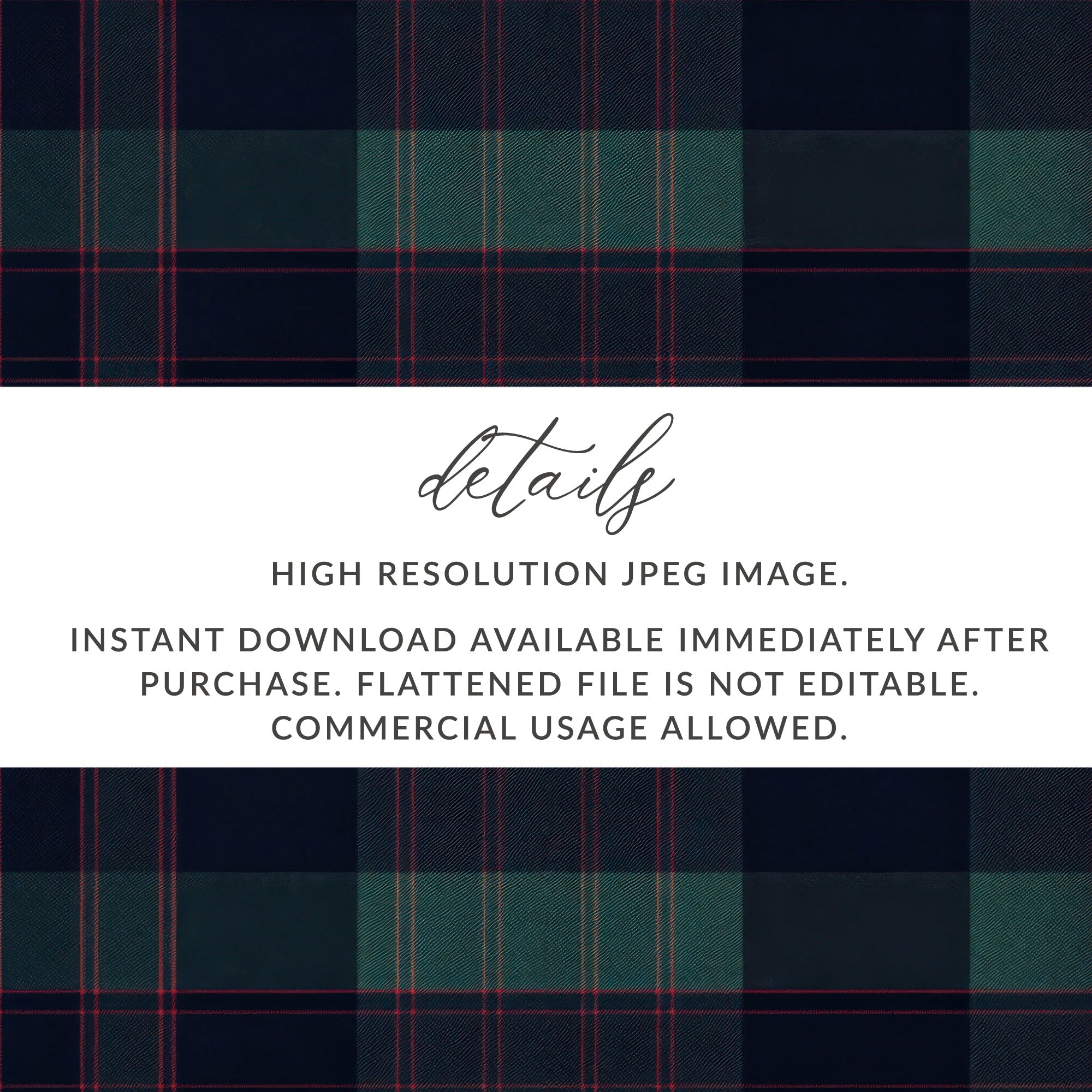 Black and Green Tartan Seamless Digital - Moore and Mountain