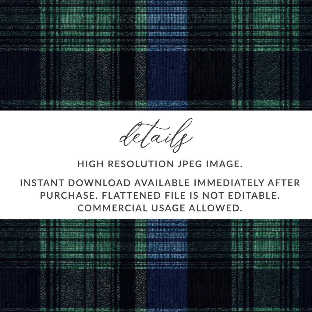 Black and Green Tartan Seamless Digital - Moore and Mountain