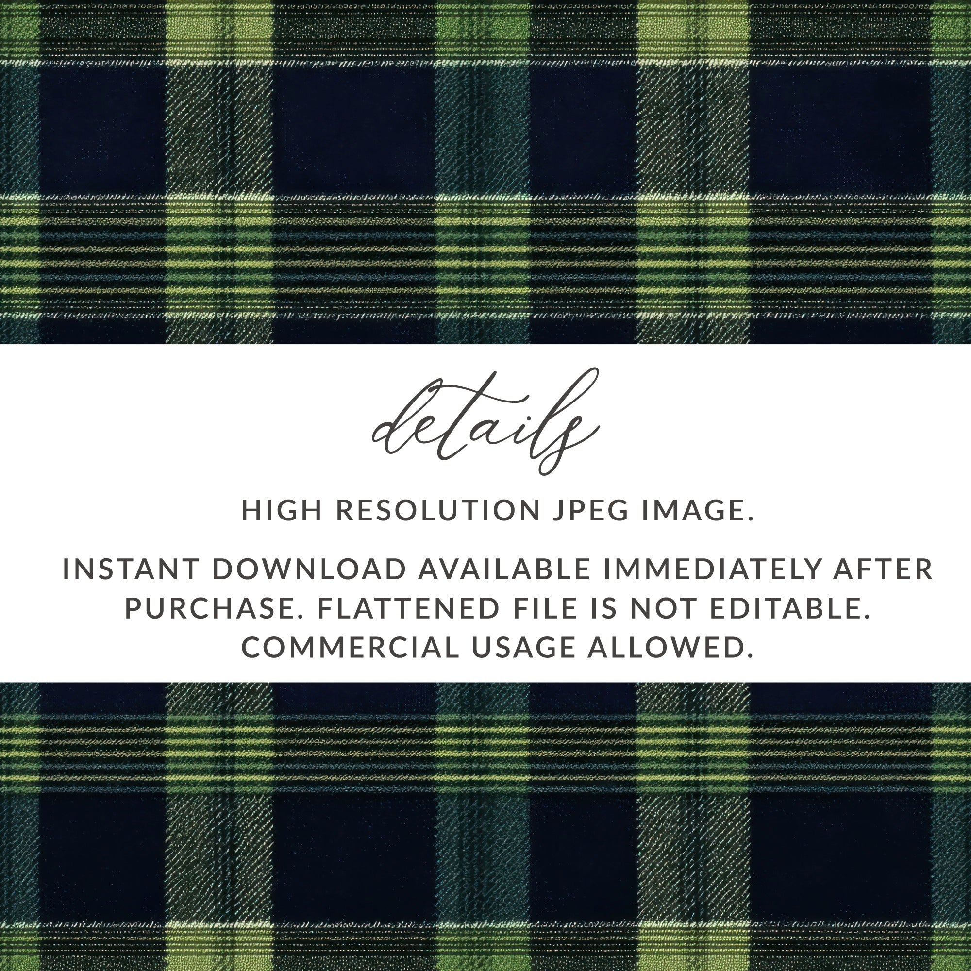 Black and Green Tartan Seamless Digital - Moore and Mountain