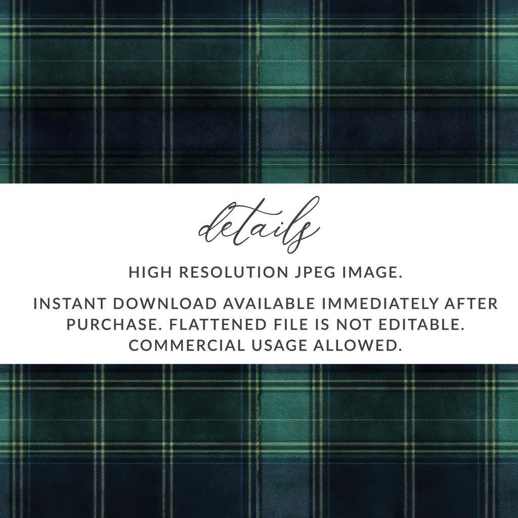Black and Green Tartan Seamless Digital - Moore and Mountain
