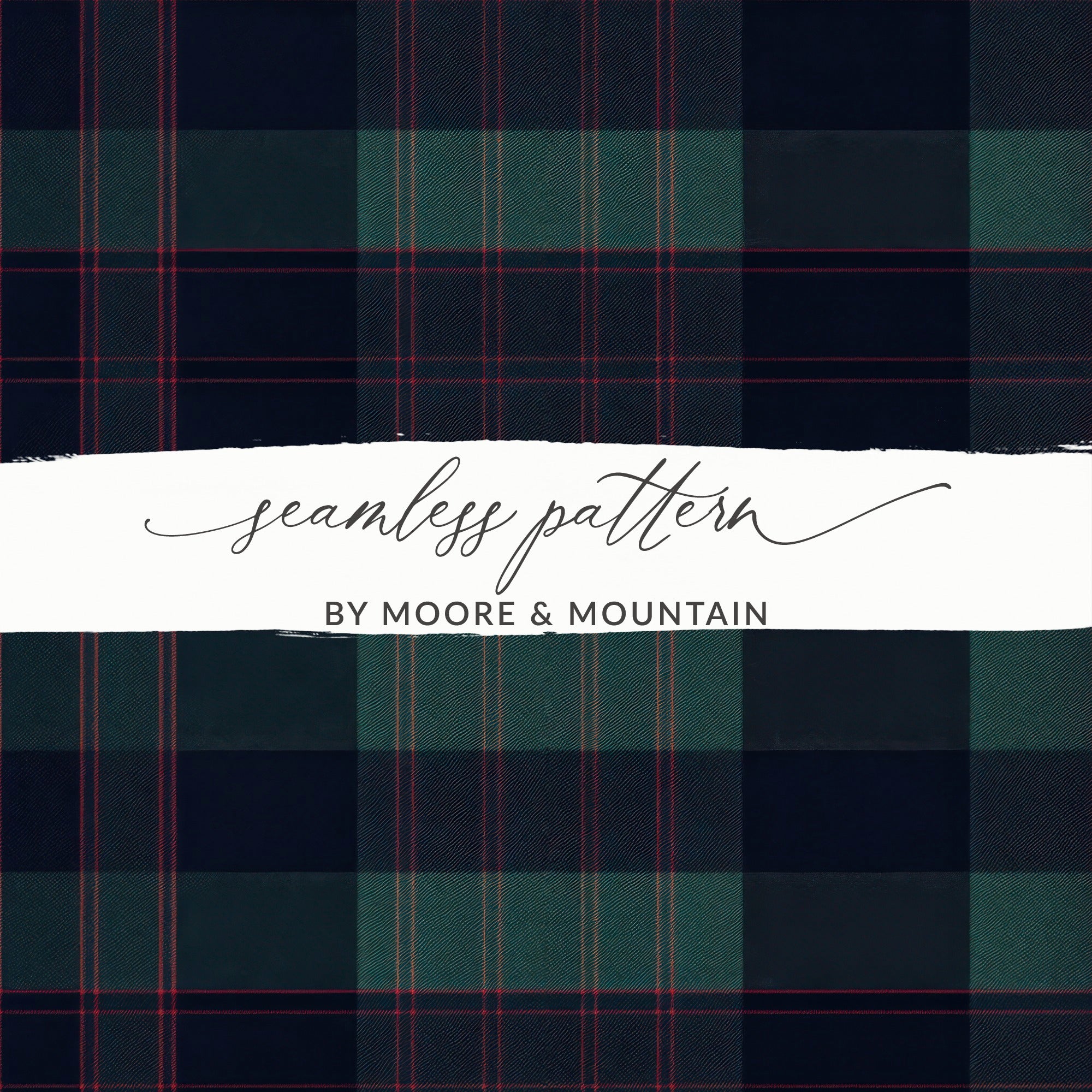 Black and Green Tartan Seamless Digital - Moore and Mountain