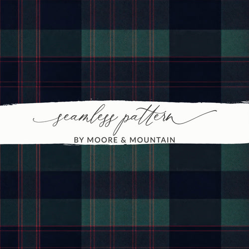 Black and Green Tartan Seamless Digital - Moore and Mountain