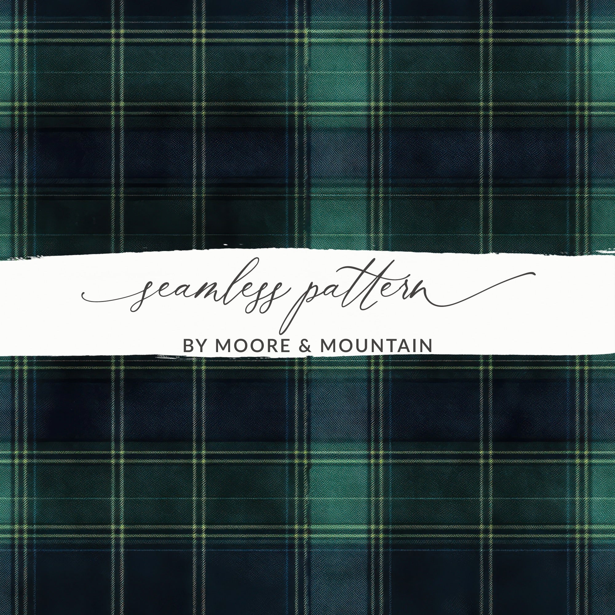 Black and Green Tartan Seamless Digital - Moore and Mountain